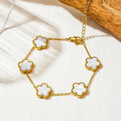 Kleeblatt Armband in Grün und Schwarz