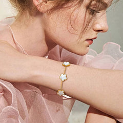 Glücksarmband Damen mit Kleeblatt-Anhänger