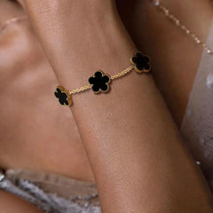 Glücksarmband Damen mit Kleeblatt-Anhänger