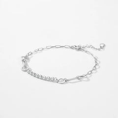 Silberarmband - Glitzernde Zirkonia & Verstellbar