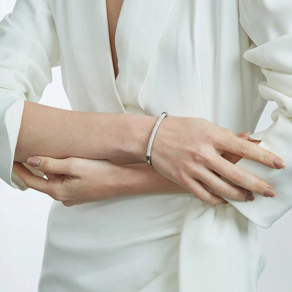 Damen Bangle mit Zirkonia