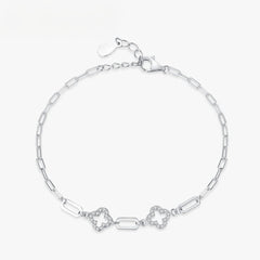 925er Silberarmband - Zirkonia, Verstellbar