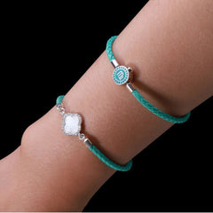 Glücksarmband für Frauen mit Kleeblatt Charm