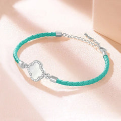 Kleeblatt Damenarmband handgefertigt