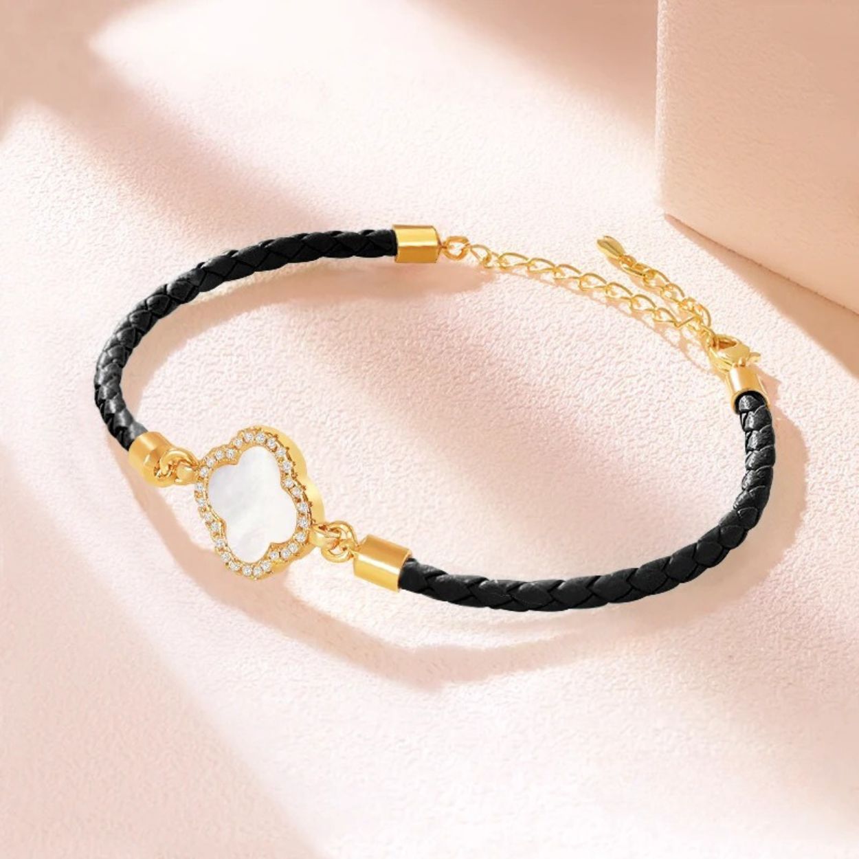 Vierblatt-Kleeblatt Armband