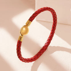 Stilvolles Geschenk: Lederarmband mit goldenem Verschluss für Damen