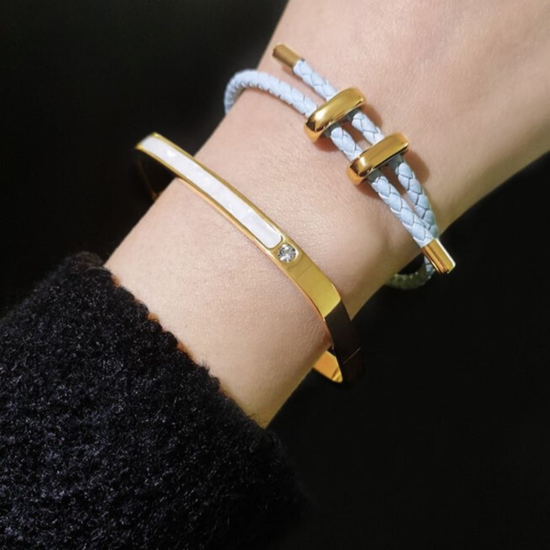 Modisches Armband Damen Leder – Hochzeitstag Geschenk