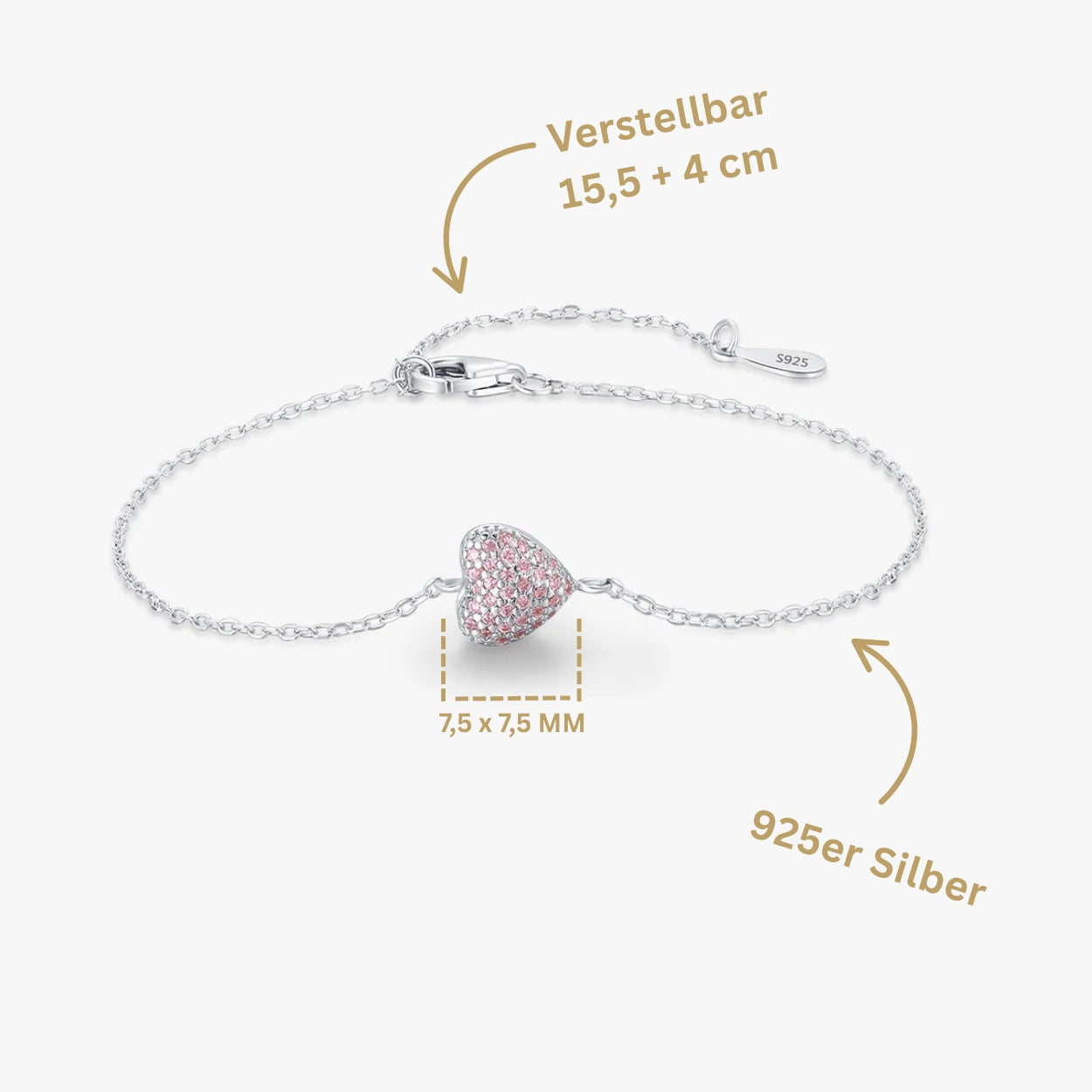 Herz Armband Silber
