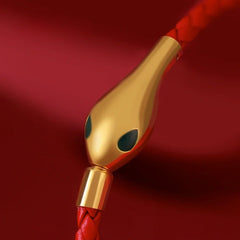 Schlangenkopf-Armband aus Leder