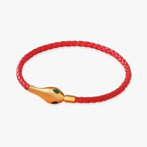 Lederarmband für Damen mit Schlangenkopf