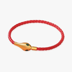 Lederarmband für Damen mit Schlangenkopf