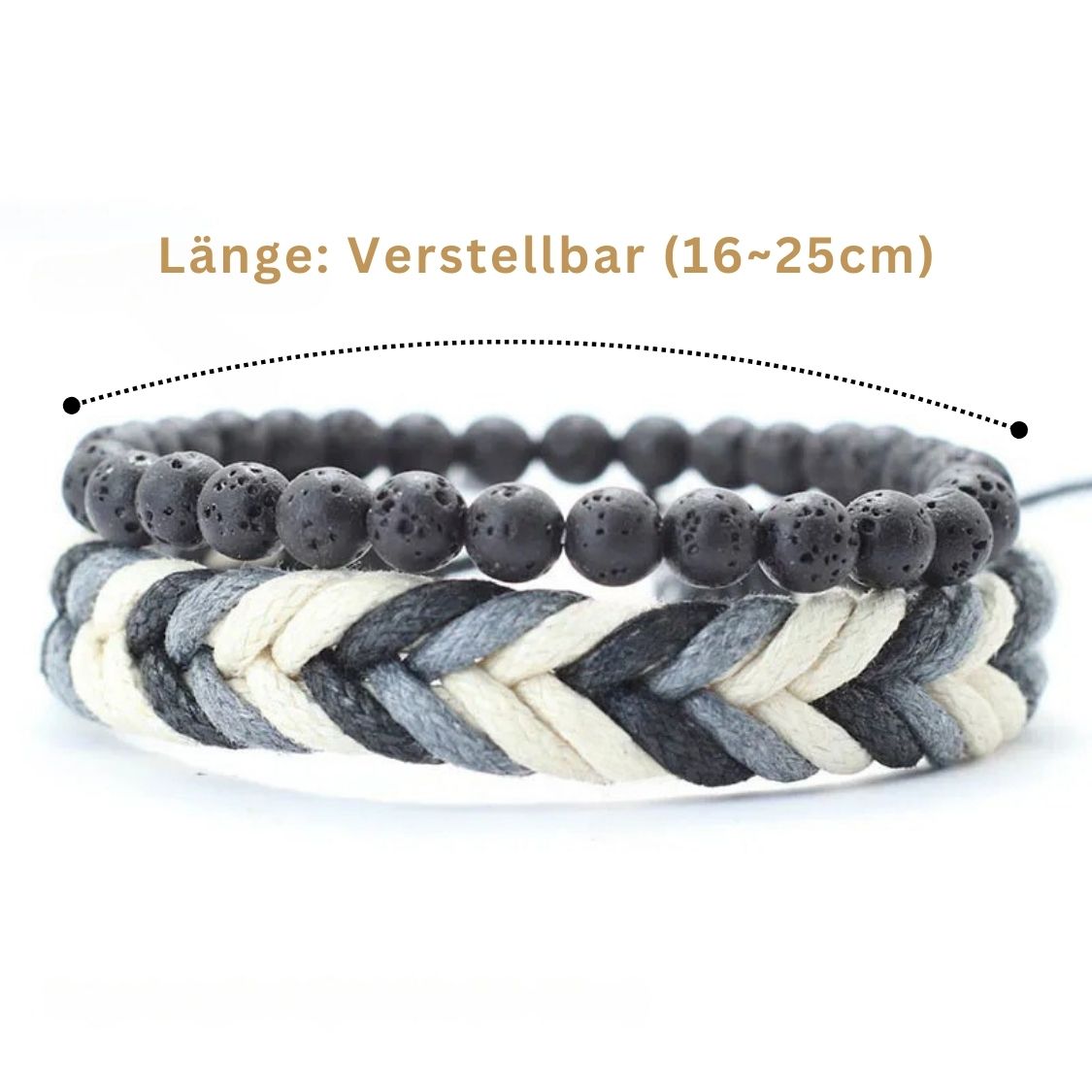 Herren-Armband-Set - Holz & Tigerauge