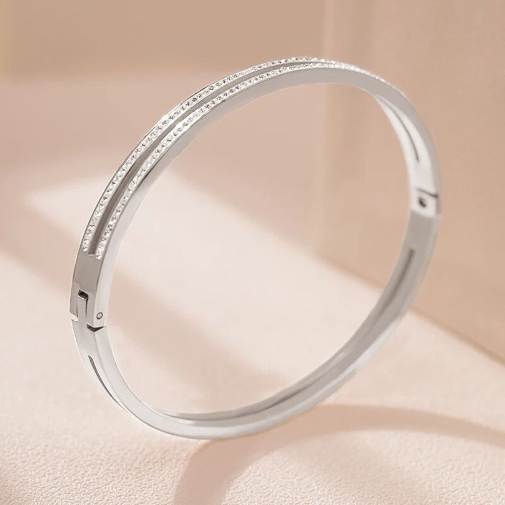 Trendy Damen-Bangle mit Zirkonia