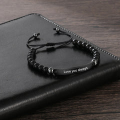 Verstellbares Bar-Armband mit individueller Gravur